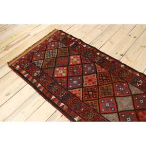 Alfombra Turca, Alfombra de Pasillo de 2.8x11.6 pies, Alfombra Oriental Roja - Product Image 4