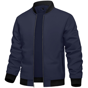Wholesale <b>Men's</b> Custom Satin <b>Bomber</b> <b>Jacket</b> For <b>Men</b> <b>Varsity</b> Sports Full Zip Letterman <b>Jacket</b> With Colored Strips New Condition - Product Image 1