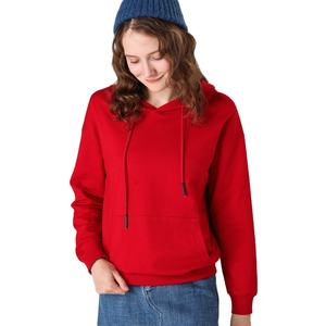 เสื้อฮู้ดผู้หญิงเสื้อสเวตเตอร์แบบสวมหัวพิมพ์ลายนูนออกแบบไหล่ตกโลโก้ได้ตามต้องการสไตล์สตรีทแวร์ใส่ได้ทั้งชายและหญิง - Product Image 1