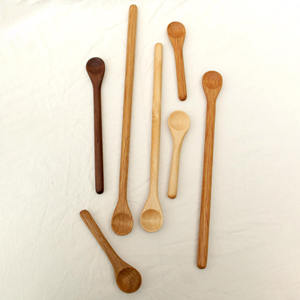 Cuillère en bois d'acacia écologique meilleure vente en gros cuillères à soupe de dîner naturelles cuillères à manger en bois - Product Image 5