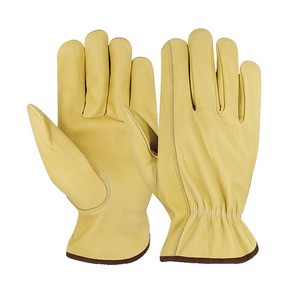 Guantes de Conducción de Cuero Vacuno de Primera Calidad en Oferta, Precio de Mayoreo, Guantes de Cuero Vacuno Blancos para Hombre - Product Image 4