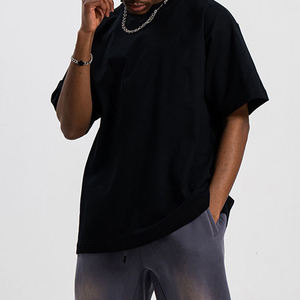 Camisetas Oversize de Moda con Hombros Caídos para Hombre, en Blanco y Negro, con Estampado Serigrafiado, Fabricante - Product Image 5