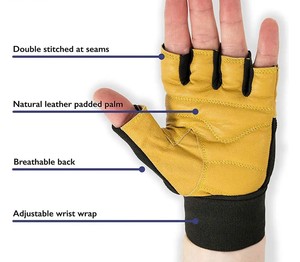 ถุงมือออกกำลังกายแฟชั่นใหม่สำหรับทุกเพศถุงมือยกน้ำหนักปรับแต่งได้ - Product Image 2