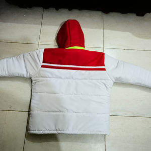 Veste matelassée en nylon pour homme, manteau d'hiver chaud à capuche, col coloré, fermeture éclair, coupe-vent, chauffante, séchage rapide, haute qualité, personnalisable OEM - Product Image 2