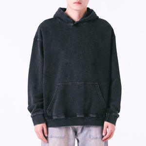 Custom Men's Solid Pocket 100% Cotton <b>Washed</b> Oversized Drop Shoulder Heavyweight GSM Winter Hoodies High Quality Sialkot - Product Image 1