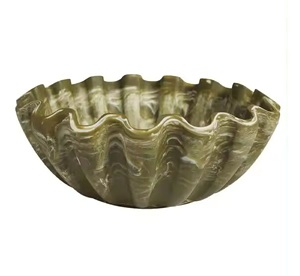 Bol en résine élégant bol de service décoratif fait à la main pour la décoration intérieure bol de service à salade Snack quantité en vrac bas prix de qualité supérieure - Product Image 4