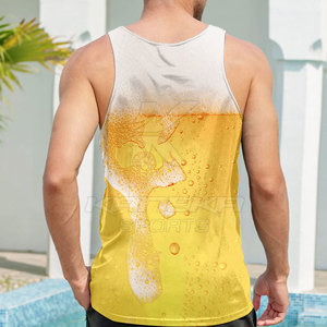 ออกแบบและขนาดตามสั่ง เสื้อกล้ามออกกำลังกายผู้ชาย คุณภาพสูง แห้งเร็ว ระบายอากาศได้ดี ผลิตจากโพลีเอสเตอร์/คอตตอน ขายดี ราคาถูก - Product Image 2