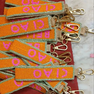 Charm de Bolso con Letra CIAO, Hecho a Mano con Cuentas de Tela, Accesorio de Moda, Correa de Regalo, Duradero, Venta al por Mayor, Exportación Premium - Product Image 5