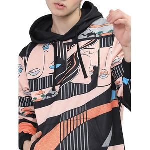 Sweat à capuche pour homme hiver 2024, imprimé intégral, style kangourou, poche, poignets élastiques, streetwear avec style urbain - Product Image 2
