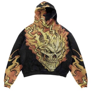 Hombres sudaderas con capucha de impresión de pantalla personalizada pulóver algodón polar Sudadera con capucha de gran tamaño al por mayor Streetwear moda gimnasio Activewear - Product Image 3