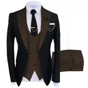 Custom Bruidegom Mannen Slim Fit Blazer Set Mannen Zakelijke Broek Vest Klassieke 3 Stukken Blazer/ Suits