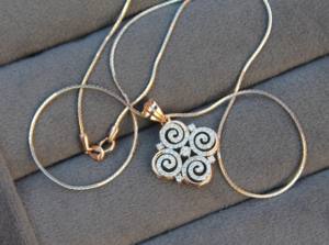 Elegant IGI Certified Natural Diamond Necklace Pendant Earring Set Minimalist Lightweight Jewelry Sparkle Fashion <b>Gift</b> Women - Product Image 3