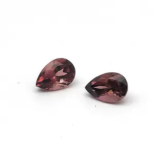 Turmalina Rosa natural 7x5mm piedras preciosas de corte pera 0,41 Cts faceta de turmalina rosa oscuro piedra suelta calidad superventas para joyero