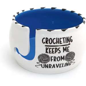 Bol de fil au crochet personnalisé de haute qualité Style vintage rond en céramique disponible au prix de gros - Product Image 3