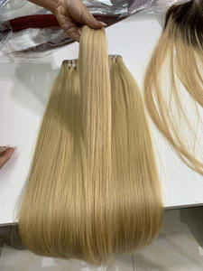 Paquetes Virgin 100% Cierre de cabello vietnamita Ombre brillante 22 pulgadas o longitud personalizada Sin químicos/enredos disponibles - Product Image 4