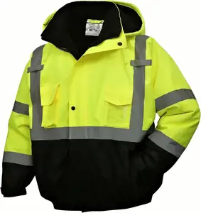 HCSP custom winter high visibility reflective jackets and polo shirts manufacturing reflective safety clothing work