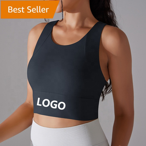 Soutien-gorge de Sport à dos nageur pour femmes personnalisé à fort impact respirant à la palangre débardeur court pour Yoga Gym entraînement Fitness - Product Image 1