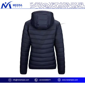 Chaqueta acolchada cálida para mujer, chaqueta ligera de invierno con capucha a la moda, Chaqueta larga acolchada para exteriores, abrigo informal para mujer - Product Image 3