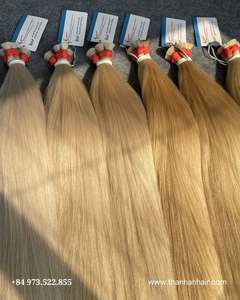 Oferta Especial: Extensiones de Cabello Vietnamitas Onduladas al Por Mayor, Cabello Rubio con Cutícula Alineada, Cabello Humano con Textura Natural Lisa, Sin Enredos - Product Image 6