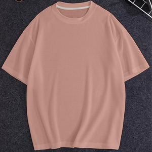 เสื้อยืดผู้ชายคุณภาพสูงสำหรับฤดูร้อนดีไซน์ไหล่ทรงโอเวอร์ไซส์กางเกงขาสั้นผ้าคอตตอนไซส์ใหญ่พิเศษโลโก้ตามสั่งเสื้อผ้าแฟชั่นล่าสุด - Product Image 4