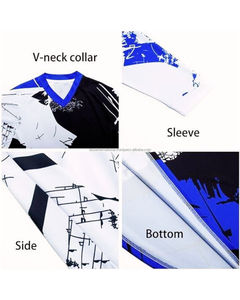 Chemises de course moto unisexes pour adultes grandes tailles, imprimées numériquement, en spandex/polyester, séchage rapide, imperméables, respirantes, manches longues - Product Image 4