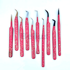 Pince à cils de salon Diamond Edge Pince à épiler en acier Nano Grip de haute précision avec logo privé Fourniture directe d'usine en gros - Product Image 4