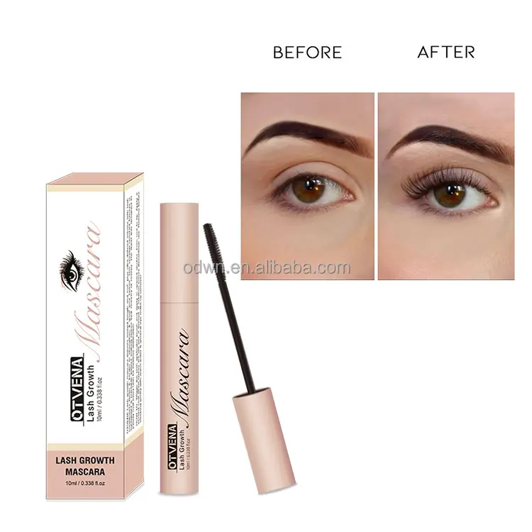 4D Silk Fiber Lash Mascara 2 in 1 Mascara Waterproof Eye Cosmetics Long-Lasting Natural Liquid Eyelash Mascara Black Makeup