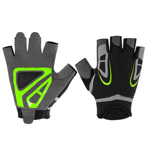 <b>Women</b> and Men's Half-Finger Cycling and Weight Lifting Gym <b>Gloves</b> 100% Cotton with Geometric Pattern for Training and Workout - Product Image 6