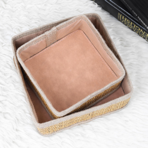 Juego de 3 Cajas de Almacenamiento Decorativas Clásicas Hechas a Mano, Ecológicas, de Paja Natural con Alta Tolerancia de Precisión, Hechas en TN - Product Image 5