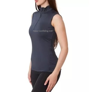 2024 capa base de secado rápido equitación marca personalizada ropa ecuestre tops inteligentes ecuestres manga larga camisas con media cremallera - Product Image 4