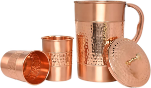 Trending Pure Copper Diamond Hammered Water Jug Dinnerware Decorative Copper Jugs & <b>Pitcher</b> & Pots For Drinking water Storage - Product Image 5