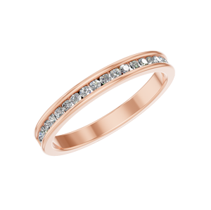 2025 Trending Factory Direct 14K Gold Minimalist Zircon Eternity Band Classic Slim Stackable Design Men's IGI Wedding - Product Image 6