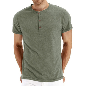Haute qualité hommes décontracté 100% coton T-Shirt Design personnalisé couleur unie à manches courtes Slim Fit léger respirant - Product Image 5