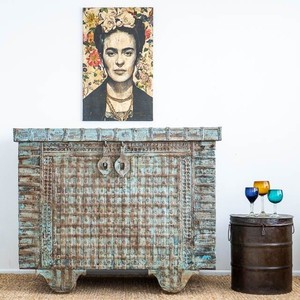 Caja de almacenamiento de Pitara Vintage antigua, organizador de algodón de malla personalizado, elegante cesta de almacenamiento para el hogar para organización del hogar - Product Image 3