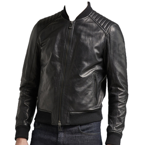 Chaqueta de motorista de piel de vaca auténtica negra para hombre, chaquetas de motocicleta VINTAGE REAL BROWN para hombre - Product Image 5