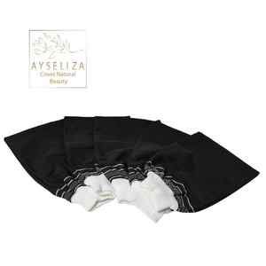 Para Ayseliza Black Deep Body Scrubber Cleaner Vegan Soft Kessa Cotton Mitt Turkish Hammam Bath Spa Guante exfoliante Vegan Wash - Product Image 1