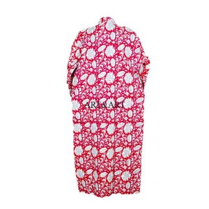 Kimono de Lujo de Primera Calidad, Elegante Bata de Baño Kantha para Mujer, Diseño Floral de Longitud Completa, 100% Algodón, Ropa de Dormir Hecha a Mano - Product Image 6