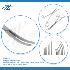 Pince hémostatique Rochester Pean 24.0cm en acier inoxydable ensemble d'instruments chirurgicaux dentaires incurvés droits du Pakistan - Product Image 4