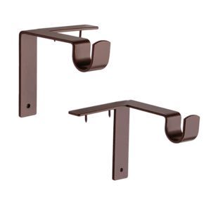Heavy duty iron <b>curtain</b> brackets suitable for thick <b>curtains</b> metal rod support with classic <b>vintage</b> design for home interiors - Product Image 5