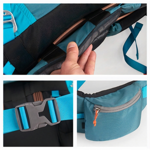 Sac à dos de voyage réfléchissant personnalisé de grande taille, nouveau design, en maille souple, antivol, imperméable, en polyester, sacs de randonnée à la mode - Product Image 4