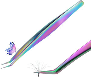 Professional Colorful <b>Eyelashes</b> <b>Tweezers</b> Stainless Steel Super Hard <b>Tweezer</b> High Anti-static <b>Tweezers</b> for <b>Eyelash</b> Extensions - Product Image 5
