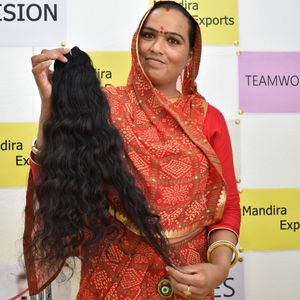 Extensiones de cabello humano de la India, extensiones de doble trama natural al por mayor para mujeres negras - Product Image 4