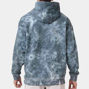 Custom Acid Wash Hoodie Basic Cotton Blended Heavyweight <b>Drop</b> Shoulder Top Quality Acid Wash Hoodie - Product Image 3