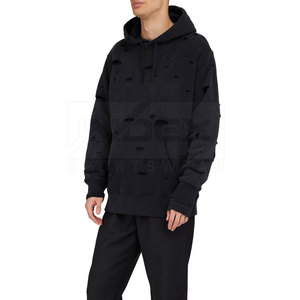 Léger séchage rapide 100% coton hommes en détresse sweats à capuche de haute qualité fait hommes en détresse sweats à capuche en Stock - Product Image 5