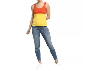 Camiseta sin mangas de mujer de nuevo diseño personalizada OEM ropa deportiva de punto con decoración de plumas Color liso - Product Image 1