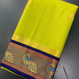 Saree para amantes de la moda Diseñador indio Último tradicional Maharashtra Seda Sari Exclusivo Fancy Party Festival Regular Wear - Product Image 1