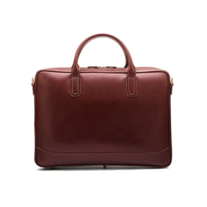 Porte-documents en cuir pour ordinateur portable, fermeture classique à poignée, protection pour le bureau, noir - Product Image 2