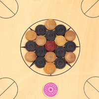Jeu de Carrom Éducatif Personnalisé de Haute Qualité, Portable, Durable et Écologique, avec Pièces en Bois et Bâtonnets, Coffret Cadeau de 24 Pièces 2