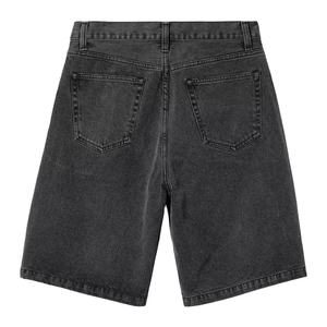 Shorts en jean pour hommes personnalisés avec fermeture éclair, coupe ample, style baggy, vente en gros, shorts délavés pour hommes - Product Image 2