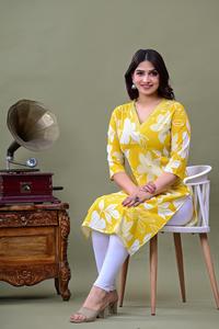 Kurti pakistanais indien de qualité supérieure, design brodé élégant, tunique longue pour femmes pour un usage quotidien - Product Image 4